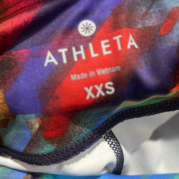 Athleta Colorburst Sonar Compression Leggings UPF 50+ Wicking Multicolor XXS - Picture 6 of 9